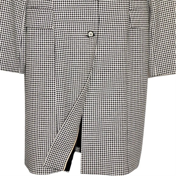 HOLT RENFREW Vintage Houndstooth Wool Coatdress  Size 10 - Picture 6 of 10